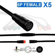 Αδιάβροχο Καλώδιο|8 mm 6 PIN - 5F |5 τεμάχια